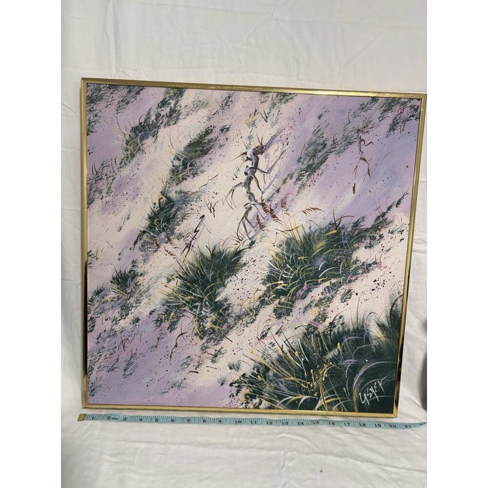 L. Geyer Desert Landscape Acrylic On Cavas